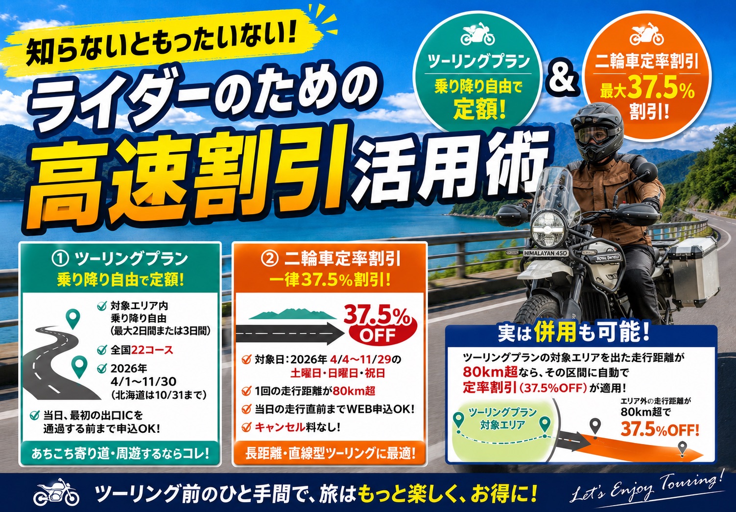 知らないともったいない！ライダーのための高速割引活用術 | ティーズ仙台